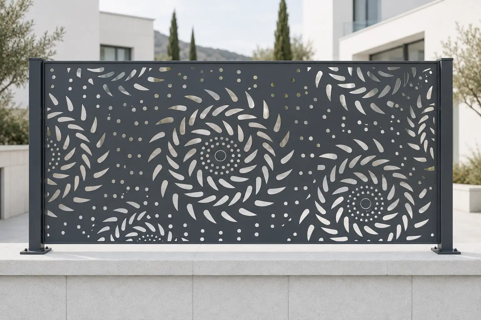 Samanyolu Deseni lazer kesim ferforje korkuluk modeli
