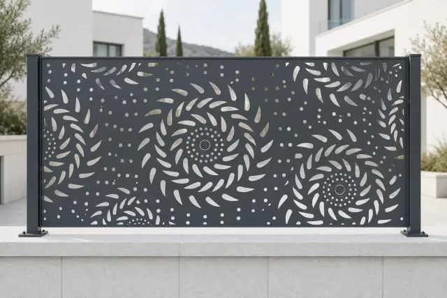 Samanyolu Deseni lazer kesim ferforje korkuluk modeli