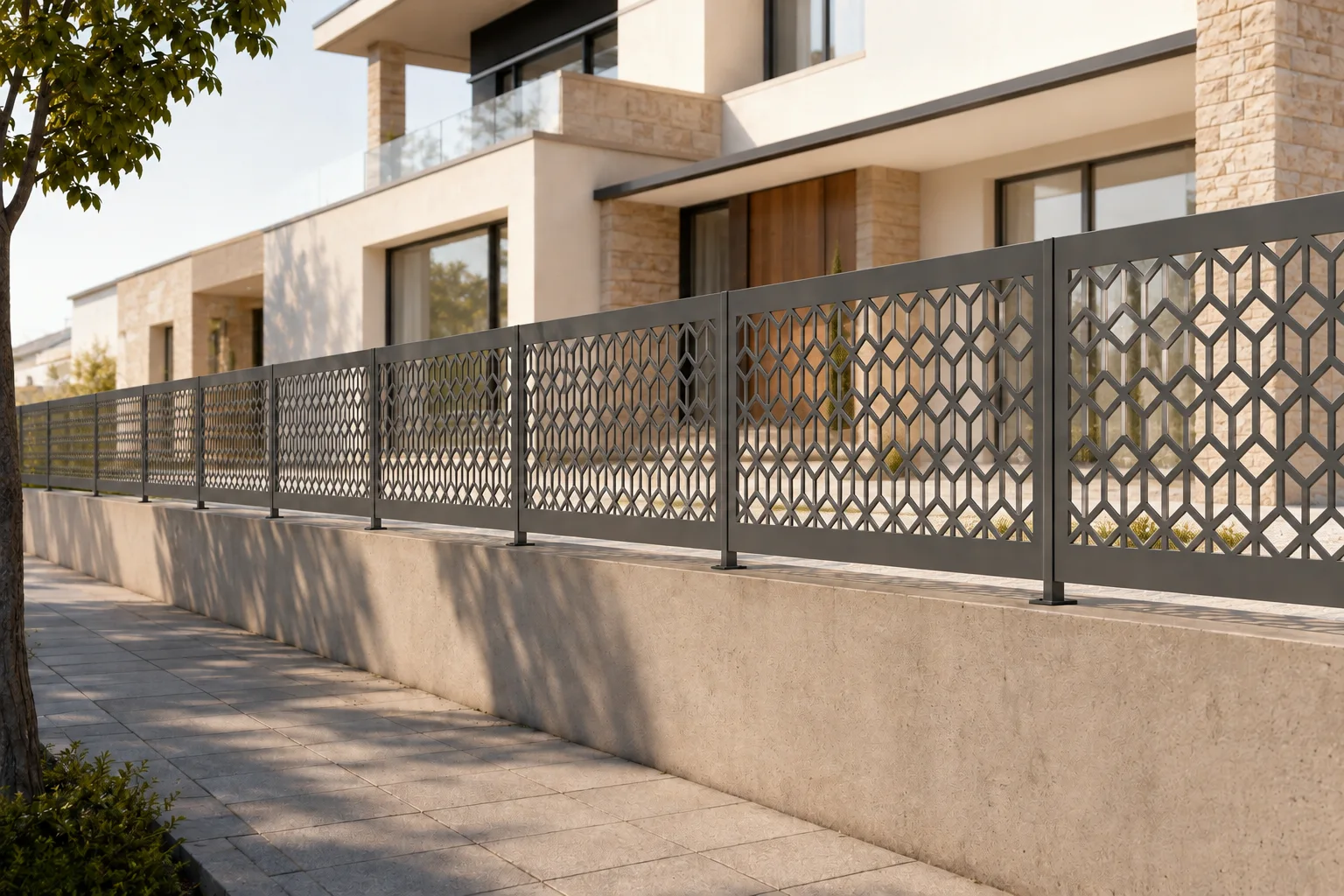 Kayı Deseni lazer kesim ferforje korkuluk modeli
