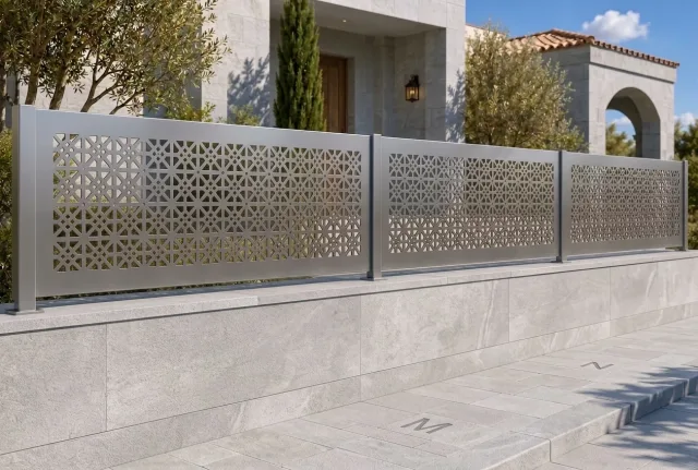 Yıldızname Deseni lazer kesim ferforje korkuluk modeli