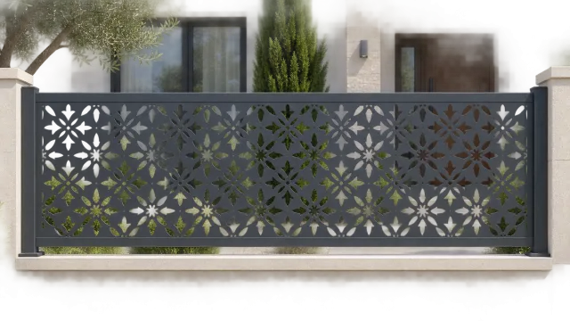 Çiçek Bahçesi Deseni lazer kesim ferforje korkuluk modeli
