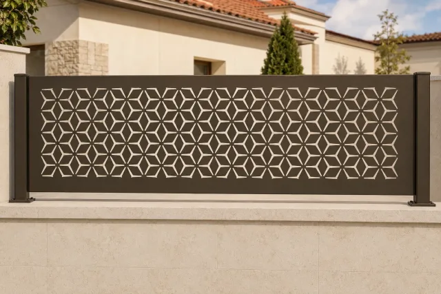 Kristal Deseni lazer kesim ferforje korkuluk modeli