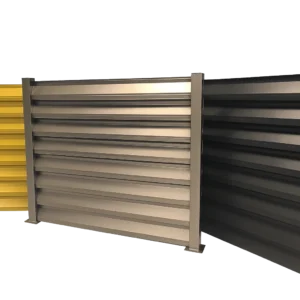 Metal Horizontal Slat Fence Panel