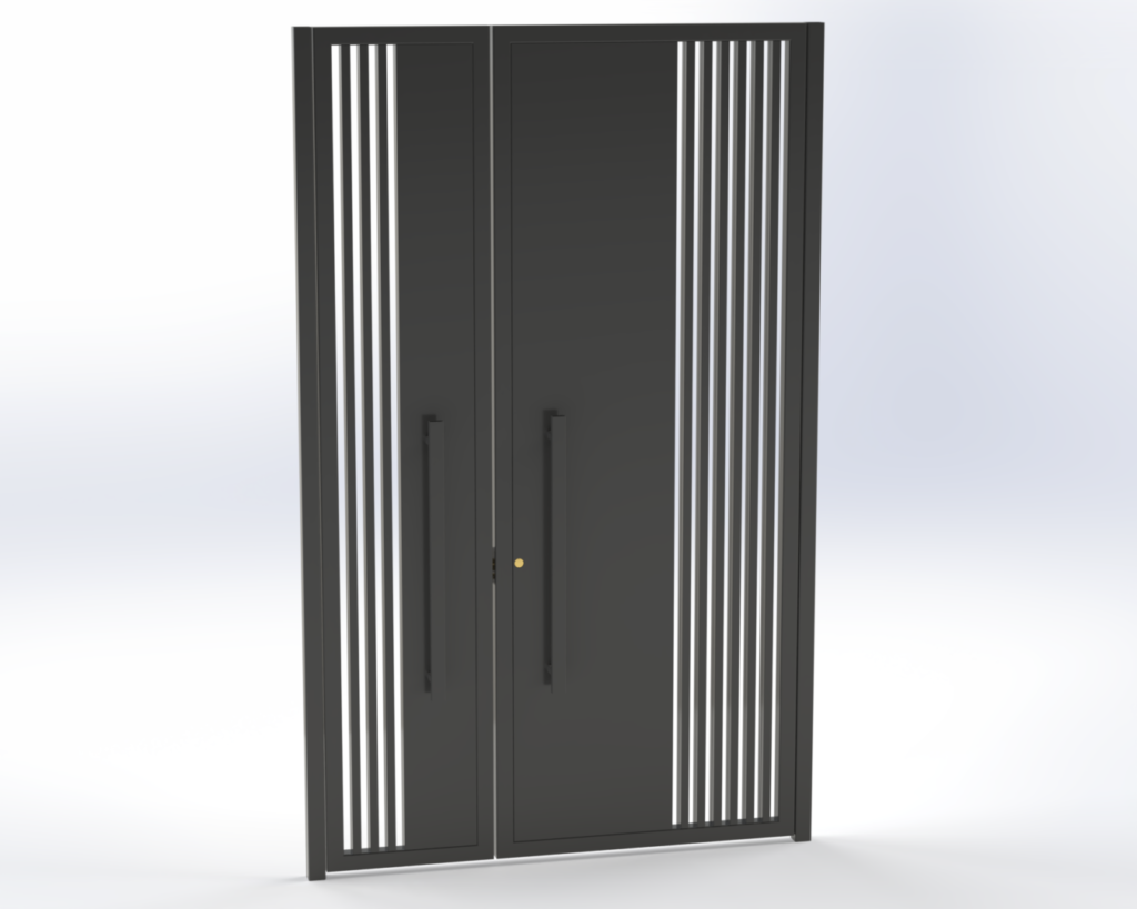 STRIA Modern Dikey Çizgili Çelik Bahçe Kapısı - Birman Sac Metal