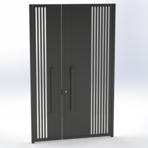 STRIA – Modern Dikey Çizgili Çelik Bahçe Kapısı - 240 x 150 cm