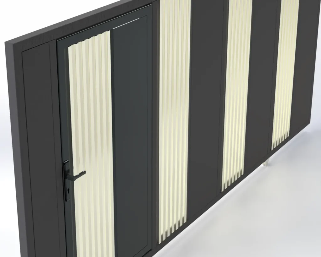 STRIA LINE Garaj ve Bahçe Sürgülü Kapı Modeli 1 1 - Birman Sac Metal