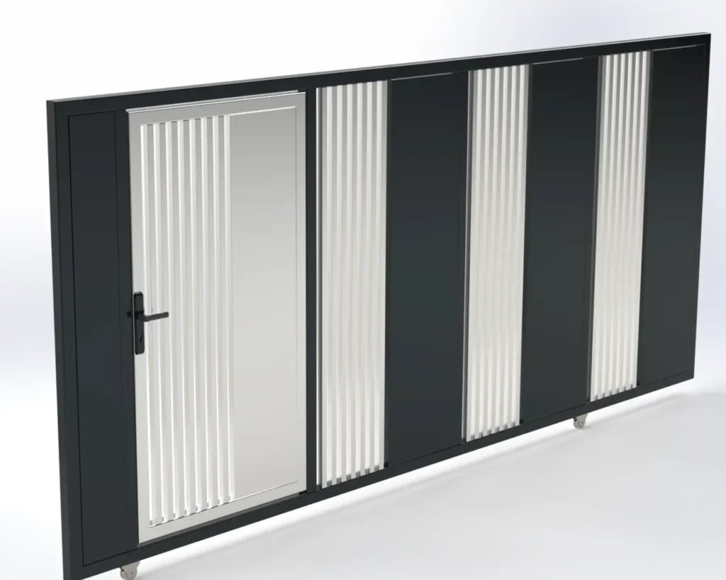 STRIA LINE Garaj ve Bahçe Sürgülü Kapı Modeli 2 1 - Birman Sac Metal