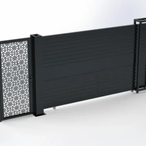 UrbanLine Kombine Bahçe_Garaj Kapısı Yaya + Sürgülü Kapı Sistemi 2 1 - Birman Sac Metal