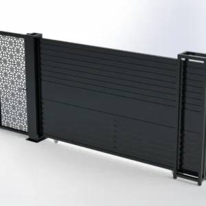 UrbanLine Kombine Bahçe_Garaj Kapısı Yaya + Sürgülü Kapı Sistemi 3 - Birman Sac Metal