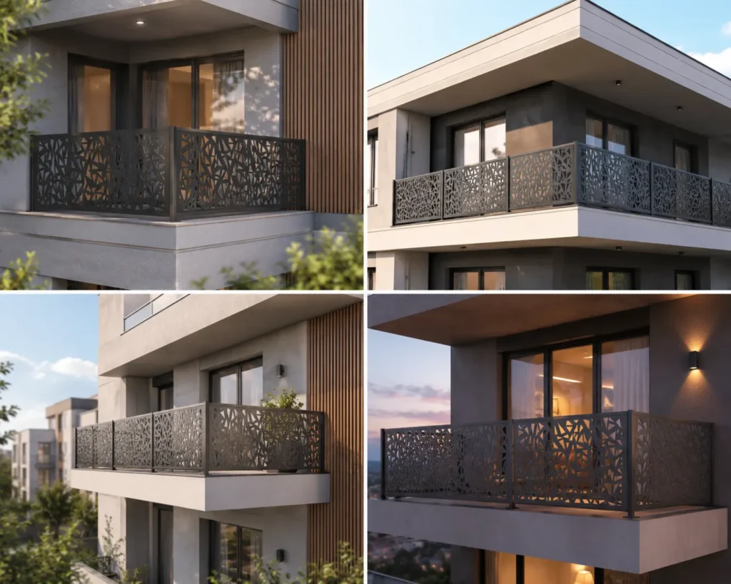 Vectore Model Lazer Kesim Ferforje Balkon Korkuluğu 2 - Birman Sac Metal