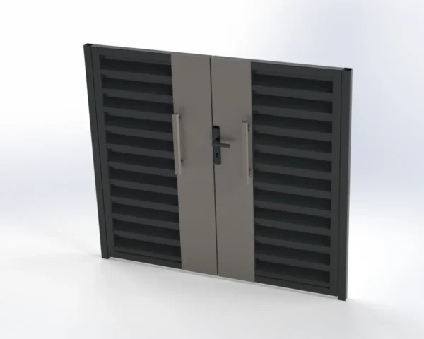 Metro Model Çift Kanat Galvaniz Panjur Kapı 1 - Birman Sac Metal
